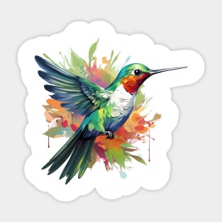 Watercolor Hummingbird Sticker